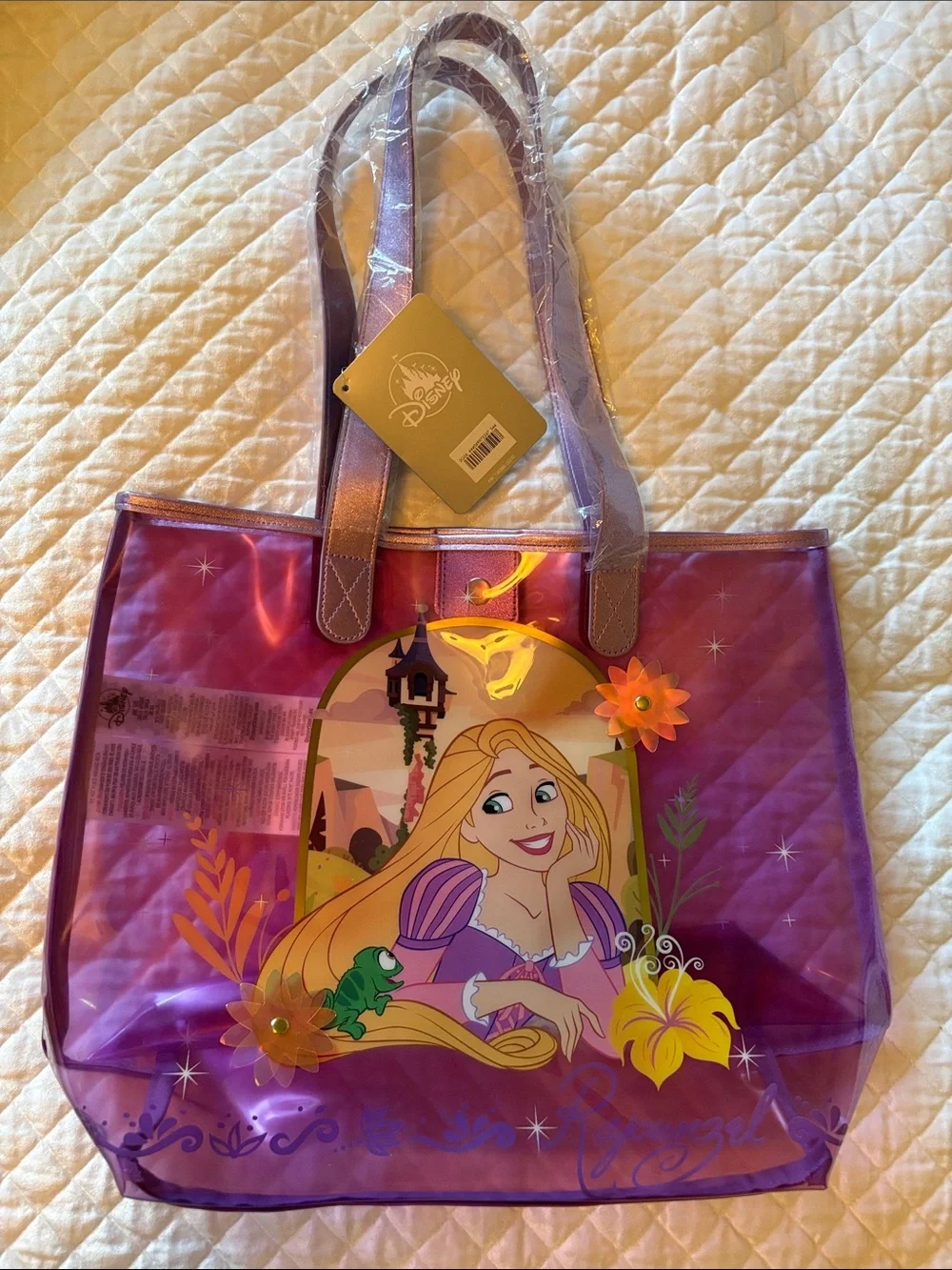 Disney Lavender Rapunzel Kids Swim Tote Bag